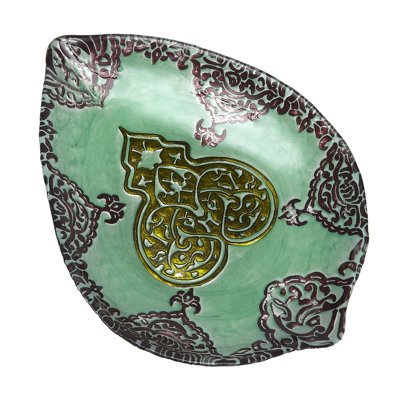 Red Pomegranate Glass Tray
