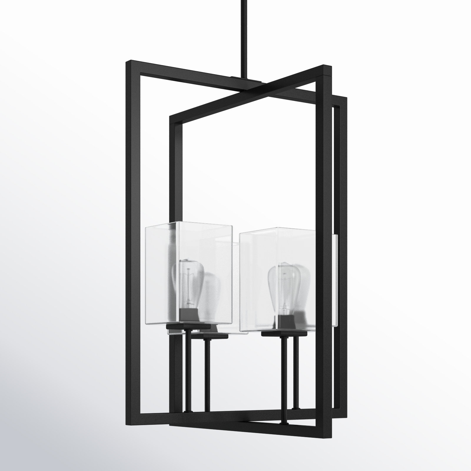 Aya 4 Light Glass Dimmable Pendant, 36.13" H x 27" W x 27" D