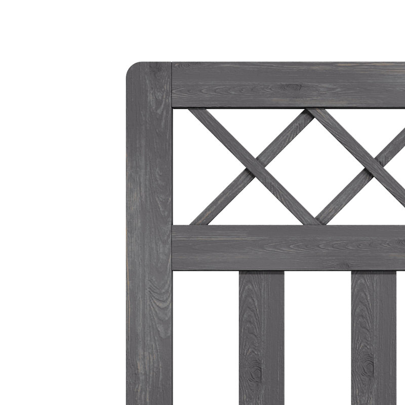 Towanna Gate Fencing with 1 Panel(s) Included, Grey, 7.6 ft. H x 6.4 ft. W