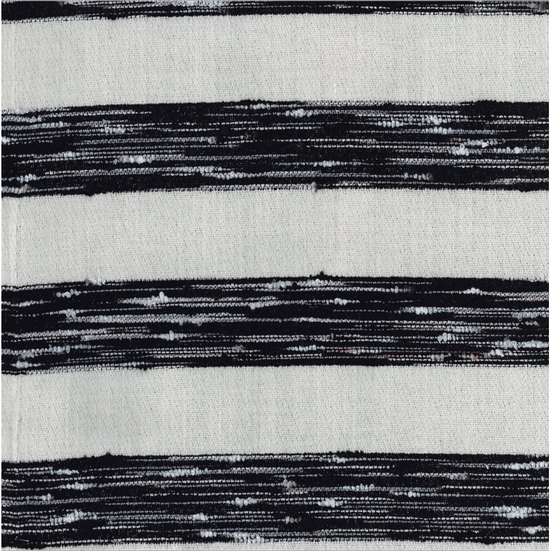 Repose-pieds rembourré en tissu noir et blanc Modern