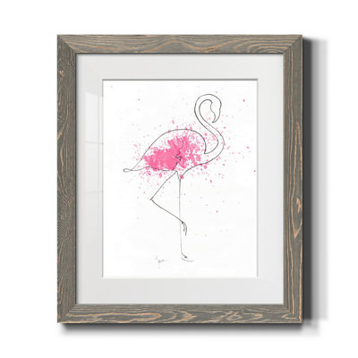 Flamingo Splash I - Cadre photo, reproduction d'art sur papier