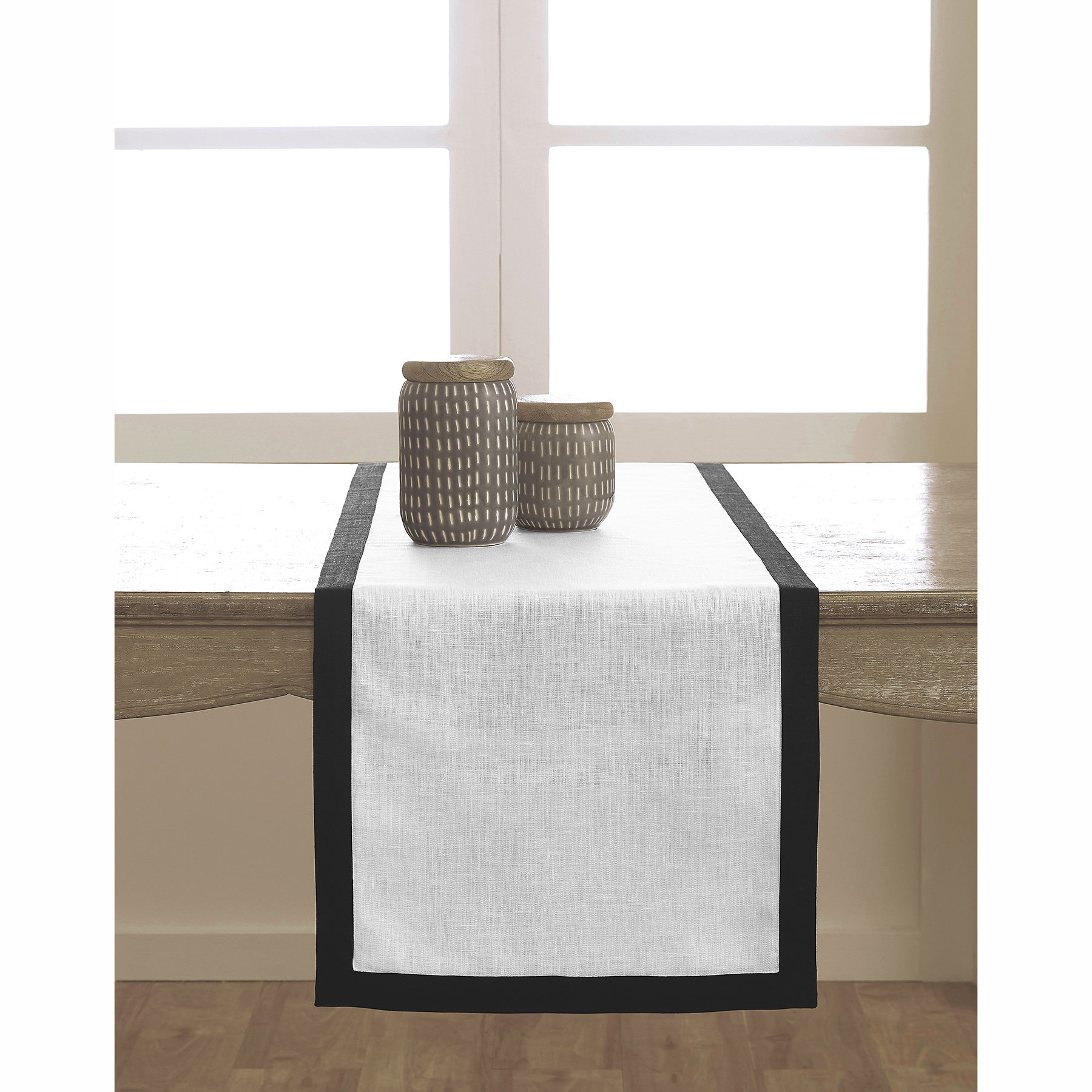 Solino Home Classic 100 Pure Linen Rectangle Dining Table Runner