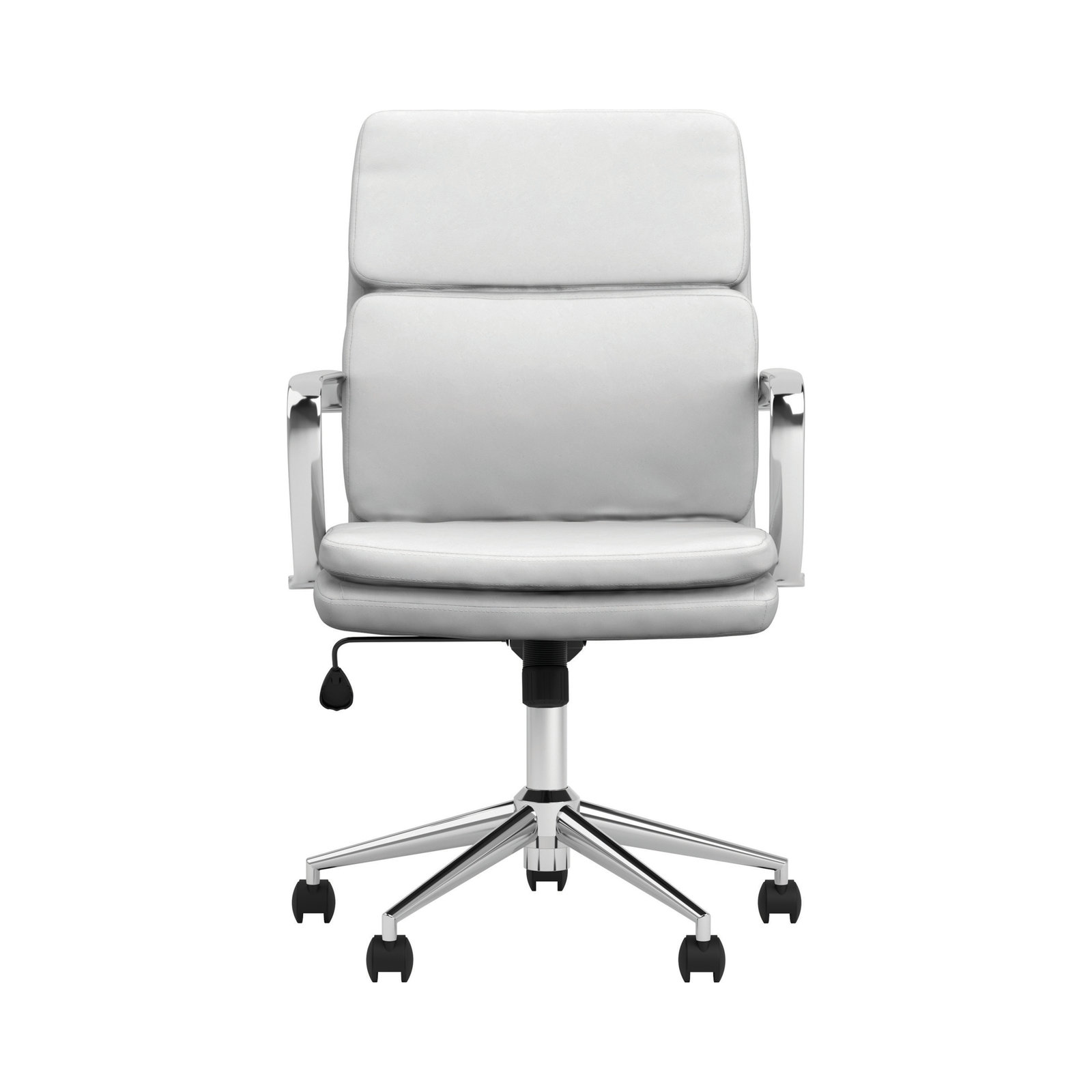 Rusanka Swivel Office Chair, White, 21"