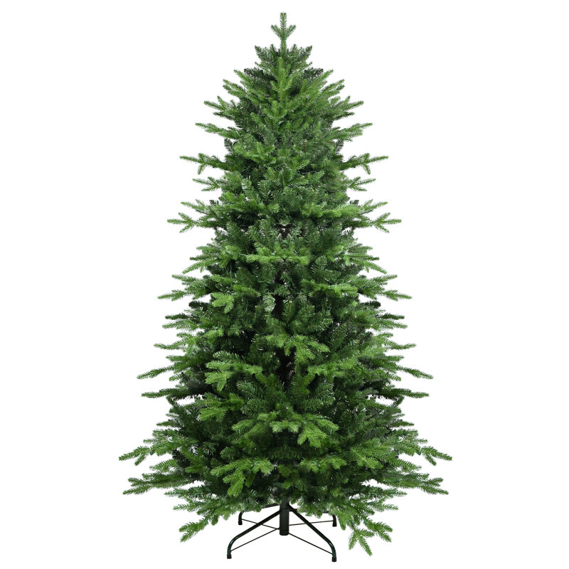 Arbre de Noël 60,65 po, 1488 pointes, conception d'aiguille mixte réaliste, arbre articulé pour un assemblage sans effort, support en métal fiable, robuste