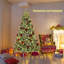 Arbre de Noël en PVC pré-éclairé 5 pi avec 200 lumières, 551 pointes, fil mémoire dépliable, assemblage facile avec support en métal stable-1728758154