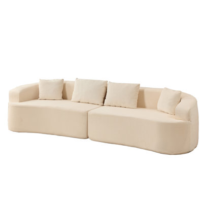 Canapé modulaire surdimensionné 2 pièces avec coussins