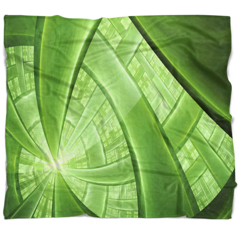  Couverture Fractal, L 59 po x L 71 po, Vert