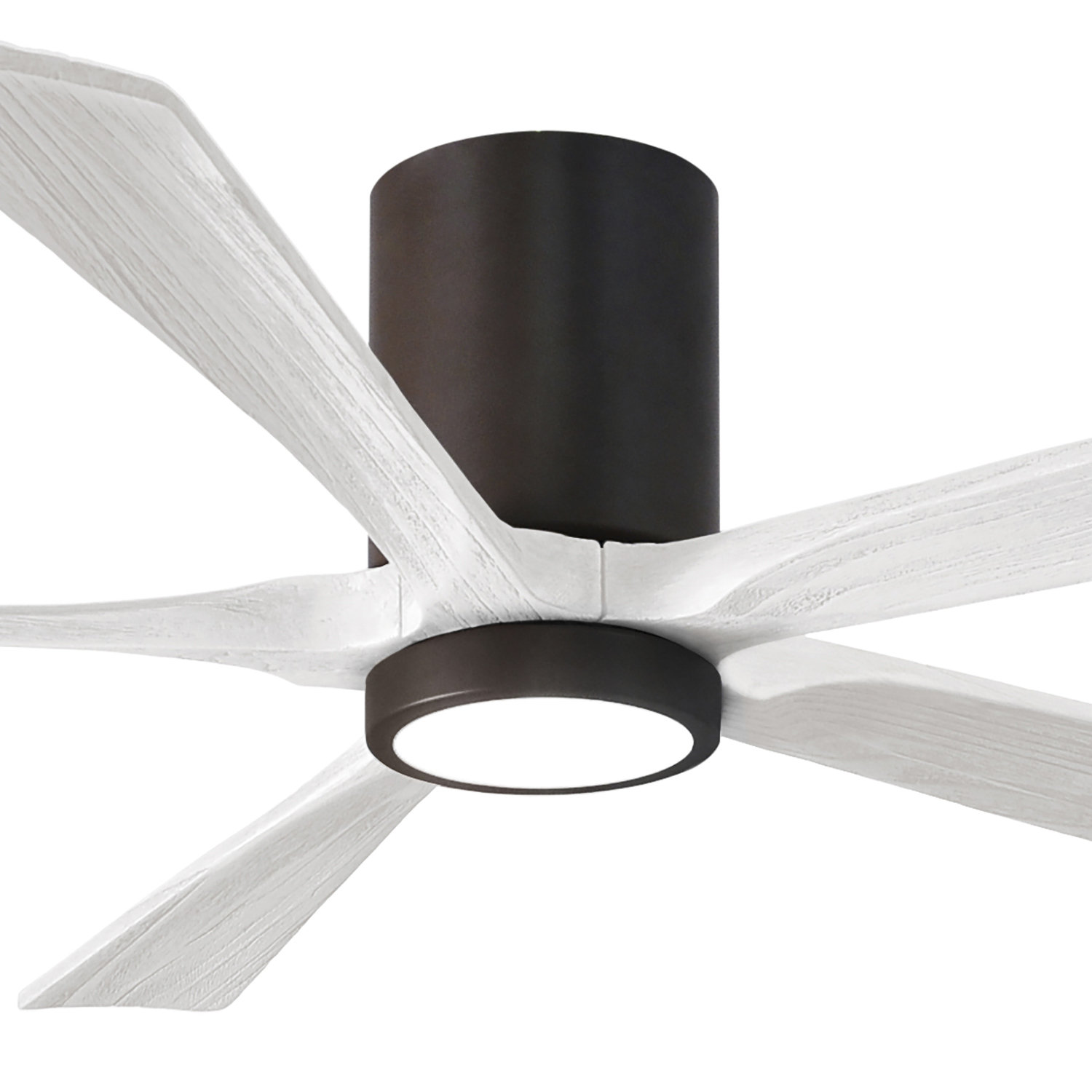 Irene Ceiling Fan with LED Light Kit, Textured Bronze, 60", Matte White