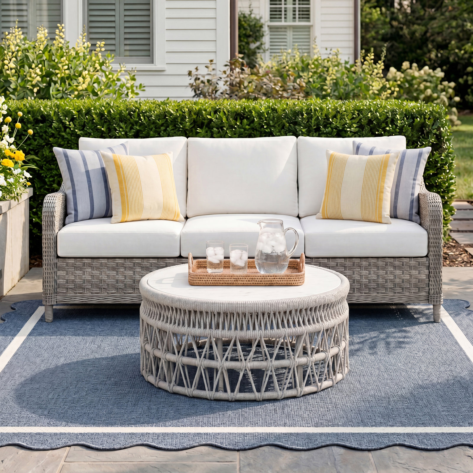 Sky 75" Sunbrella® Patio Sofa, Canvas Canvas Sunbrella® Canvas