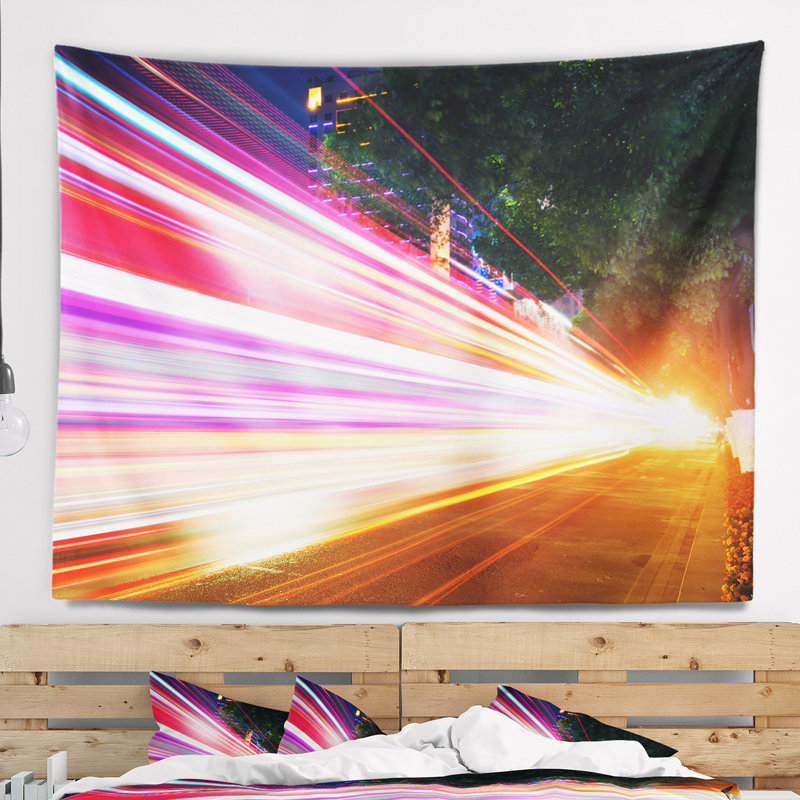 Tapisserie «Cityscape Expressway Light Trails», H 32 po x l 39 po