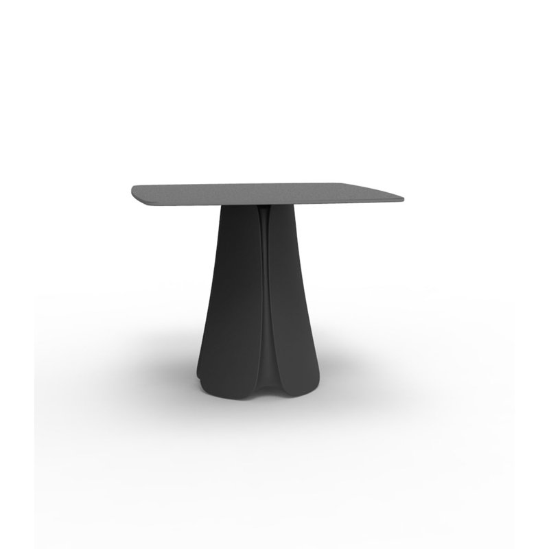 Table de salle à manger à piédestal 35,5 po Pezzettina, Anthracite, Non
