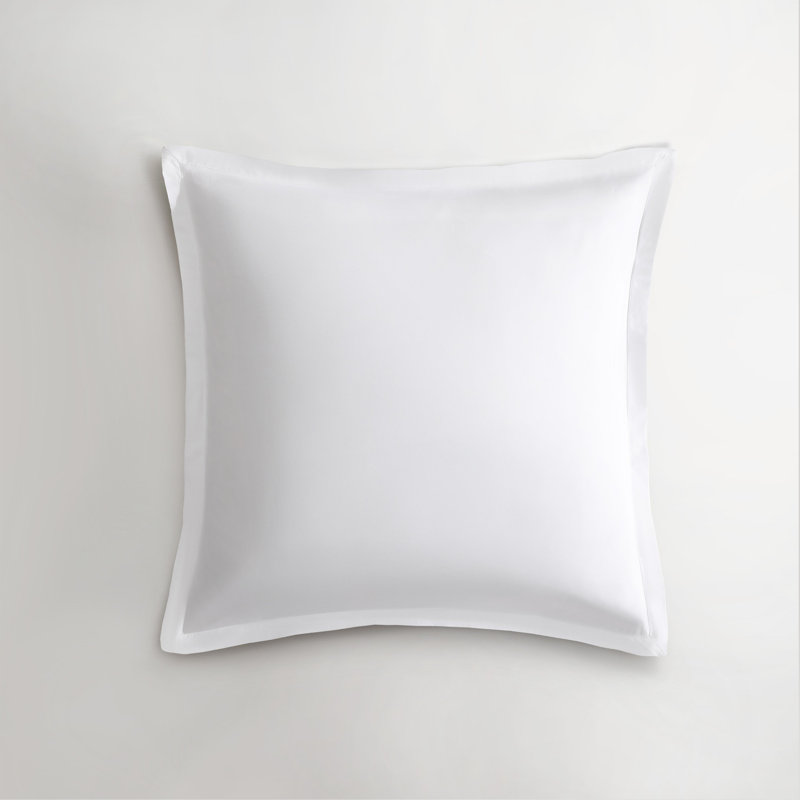 Egyptian Cotton Sateen Euro Sham, White