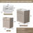 Freestanding 30'' Beige Laundry Sink Cabinet with Hot & Cold Water Drop-in Solid Surface Utility Sink