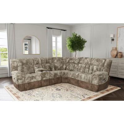 Cowgill 6PC Motion Sectional Set In Dillon/Shire