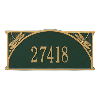 Dragonfly 1-Line Wall Address Plaque