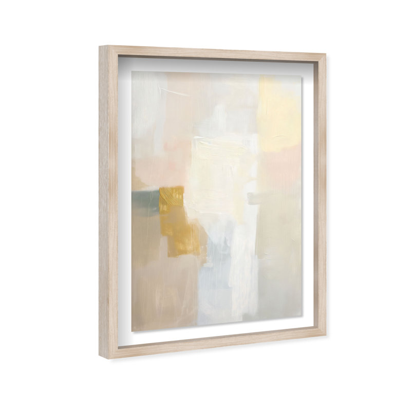 Pastel Embers II Shadowbox Abstract Print by Oliver Gal, Black Frame, 10 x 15, 55.5"H x 37.5"W, Natural Oak Frame