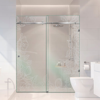 56 In W x 80 In H Bypass Glass Shower Doors