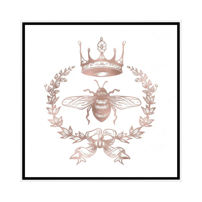 « Grand Bee » par nature Magick-impression d’art graphique, H 37 po x l 37 po x P 1,5 po, Toile blanche encadrée