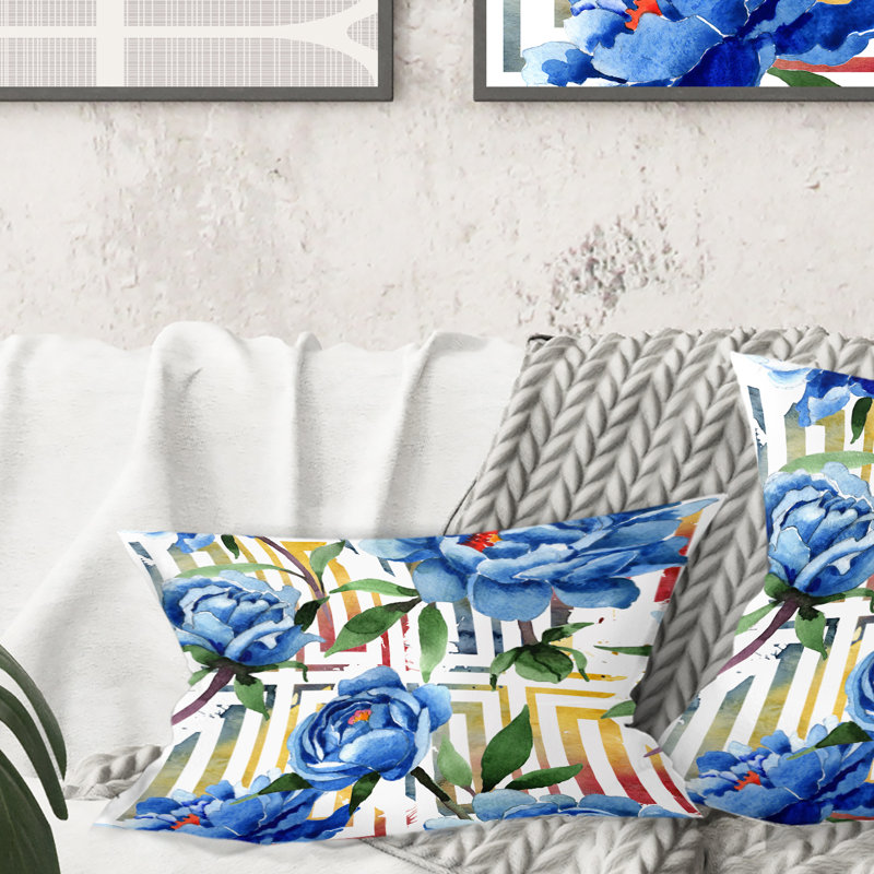 Coussin Retro Floral Botanical Design I - Mid-Century