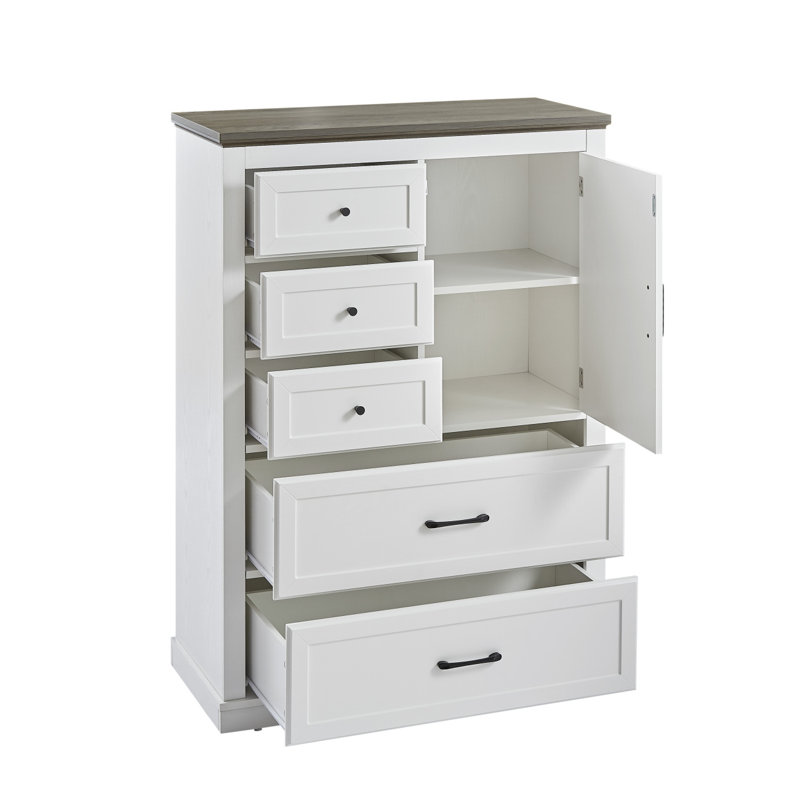 Commode 5 tiroirs pour chambre à coucher, commode haute, rangement pour commode, commode de chambre