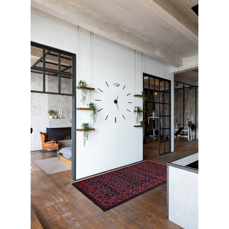 Tapis rouge Teimani 3 pi 8 po x 6 pi 3 po