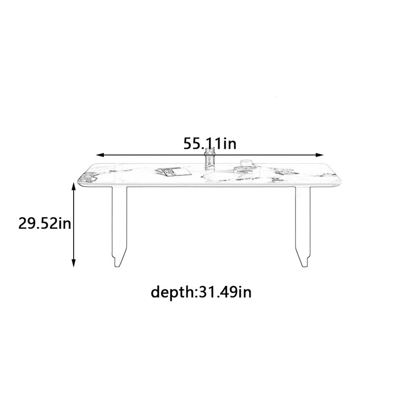 Hemmine, H 29,52 po x L 55,11 po x l 31,49 po