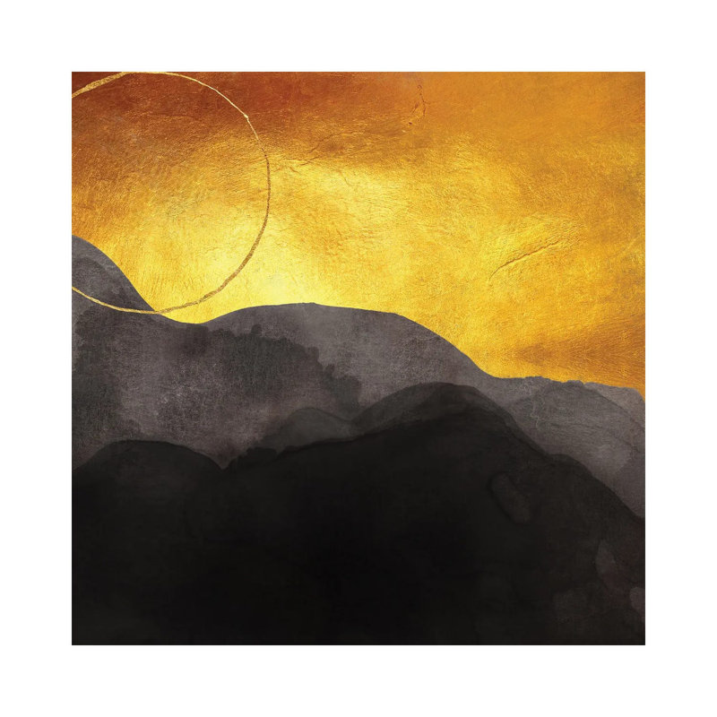 Gold Sunset Abstract by Christine Zalewski - No Frame Gallery-Wrapped Canvas Giclée on Canvas, 30.48cm H x 30.48cm W