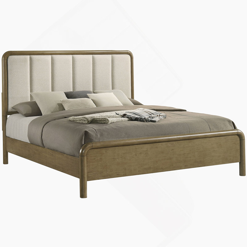 Grand lit tapissier Tully Nutmeg