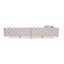 Canapé 4 places, gris clair, 135,4 x 35,4 x 28,3 pouces | Structure en bois de hêtre et en carton, tissu 100% polyester | Mousse de 8 cm et rembourrage en plumes de 5 cm | Comprend 2 coussins, pieds en métal chromé, nettoyage à sec et confort éléga