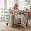Fauteuil rembourré 43,7 po, fauteuil d'appoint moderne surdimensionné avec accoudoirs rembourrés pour la chambre à coucher du salon-1215859429