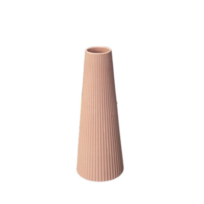 Vase rond en céramique fini mat rose