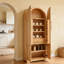 Grand garde-manger arqué avec design cannelé, tiroir caché et rangement polyvalent-577425925