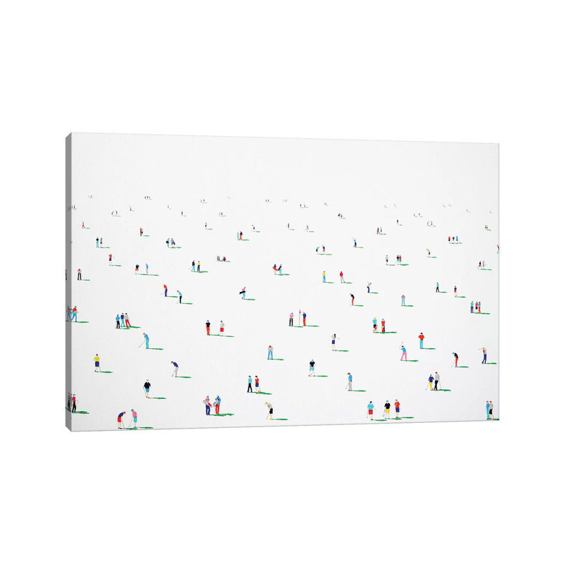 Giclée de golfeurs sur toile tendue avec châssis