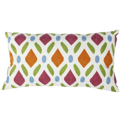 Coussin en coton brodé