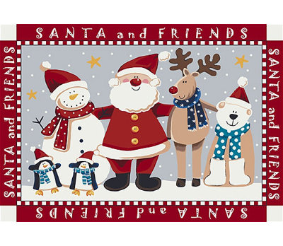 Norsworthy Santa and Friends Area Rug