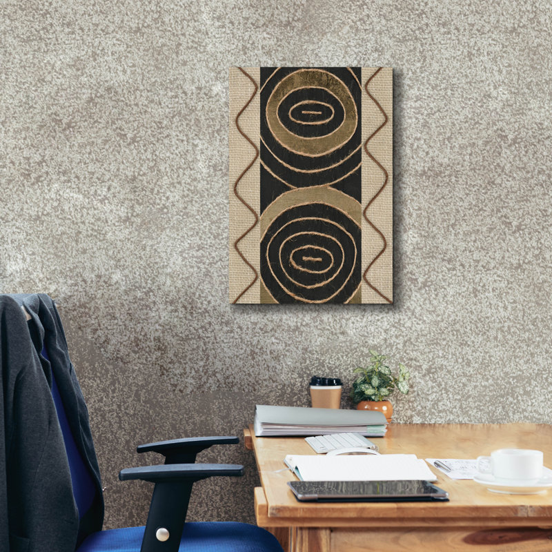 «Tribal Linkage 2» par Alonzo Saunders, art mural sur toile, 18 po x 26 po