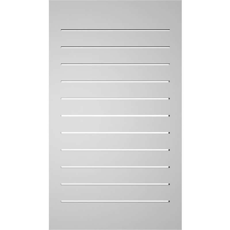 Évent à pignon fonctionnel en uréthane rectangulaire à fixation en surface, brun clair apprêté, H 38 po x l 22 po x P 1,5 po