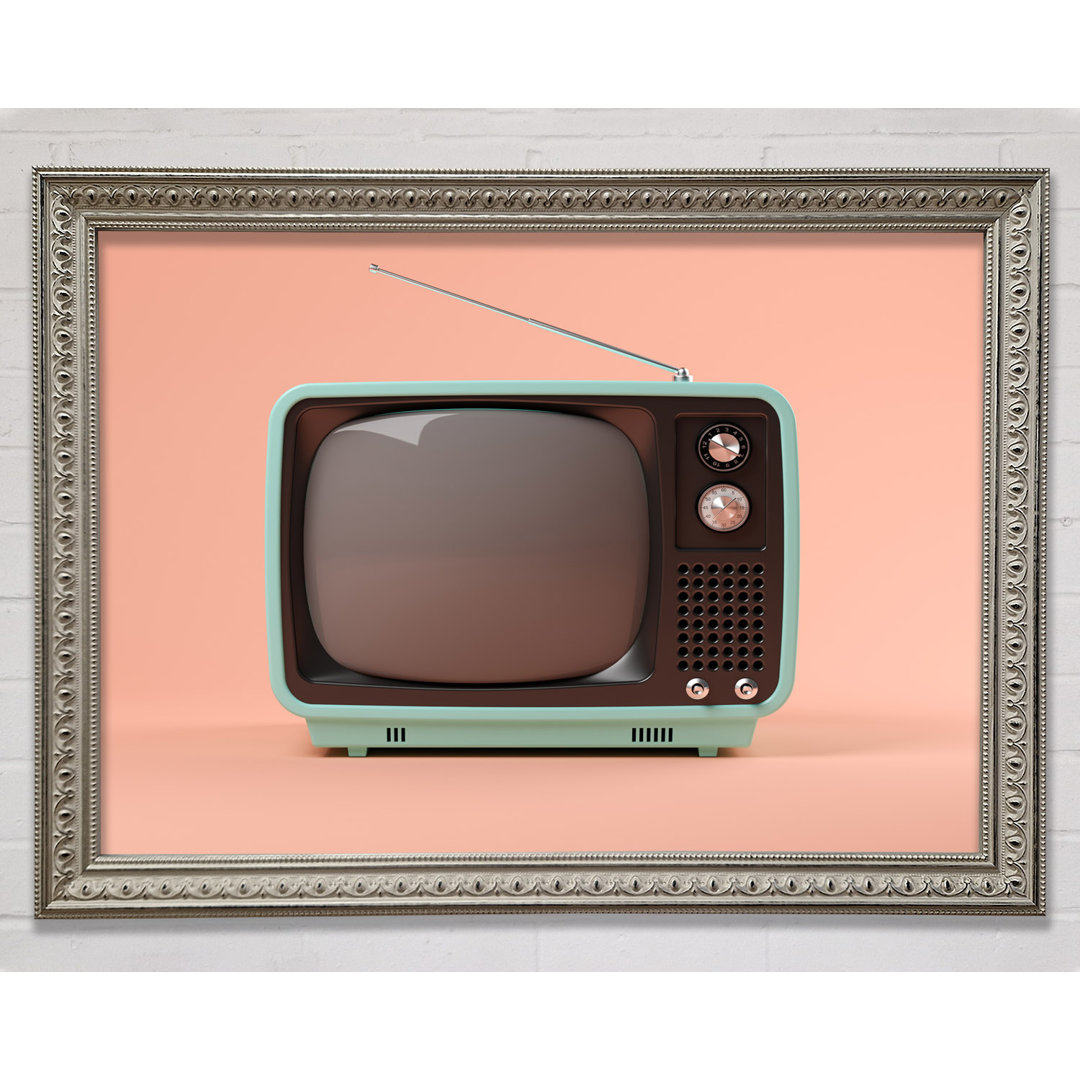 The Retro Tv Set - Einzelner Bilderrahmen Kunstdrucke