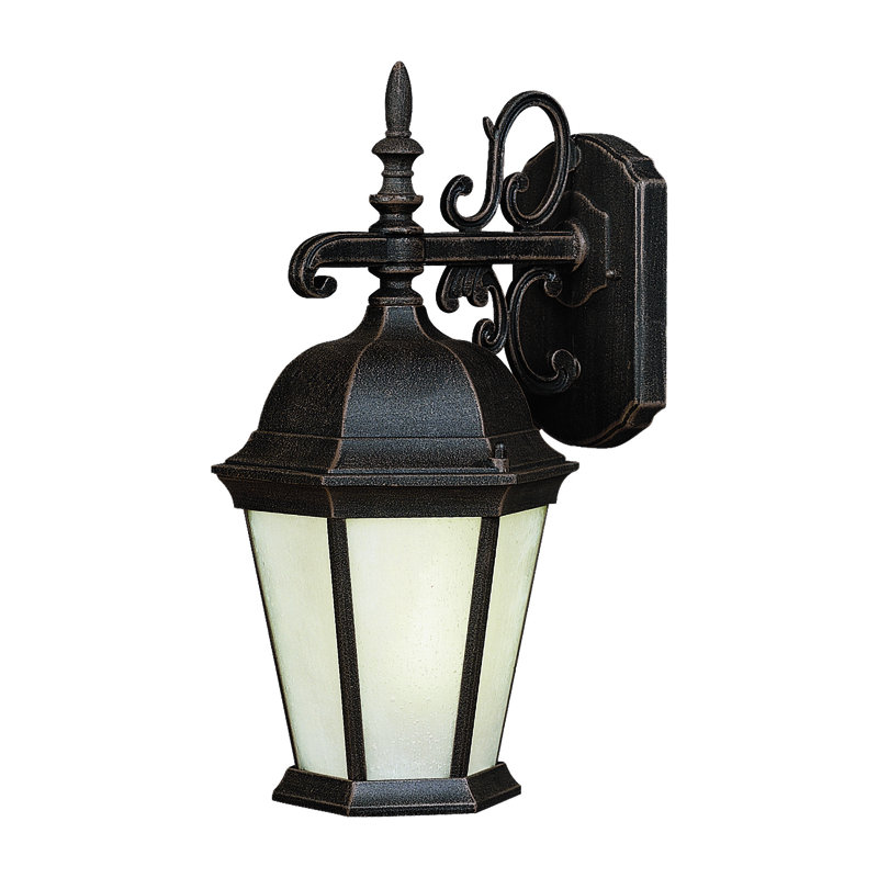 Wall Light, 18.25" H x 9.55" W x 10" D, Painted Rust