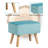 Ferndale Velvet Slipper Chair with Ottoman-1136126444