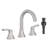 Widespread Bathroom Faucet 3-Hole, 2-Handle Sink Faucet With Pop-Up Drain-125090465