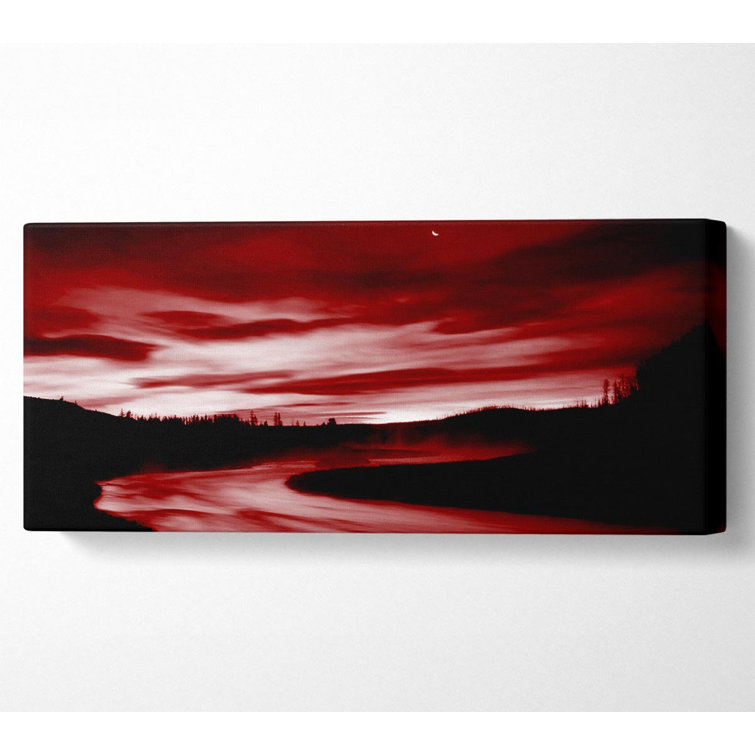 Ebern Designs Red River Storms - Wrapped Canvas Panoramic Art Prints ...