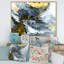 Rivière de marbre jaune dans un liquide Art Universe VII - peinture sur toile-67407116-67407090