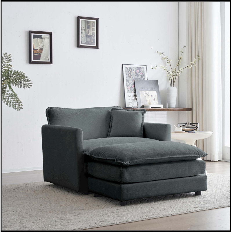 Fauteuil confortable avec repose-pieds pour le salon et la chambre à coucher, pour une détente accrue