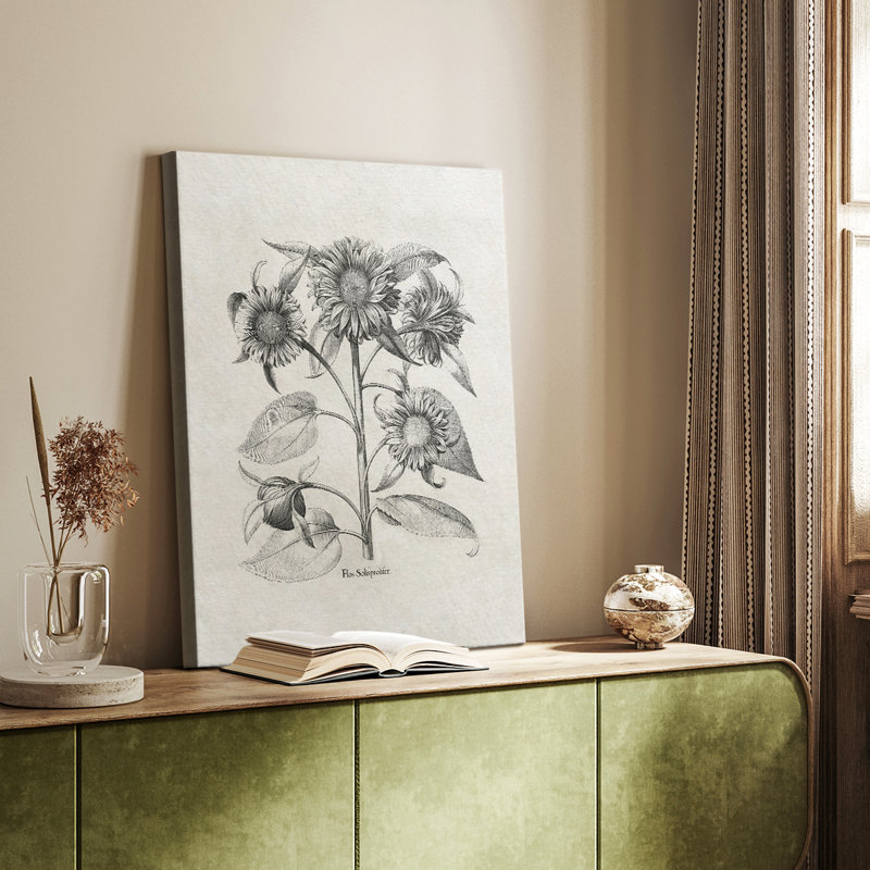 Motif floral rétro vintage CCXXX - galerie Cavas, H 12 po x l 8 po