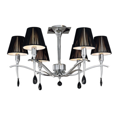 Yuri 6-Light Shaded Chandelier