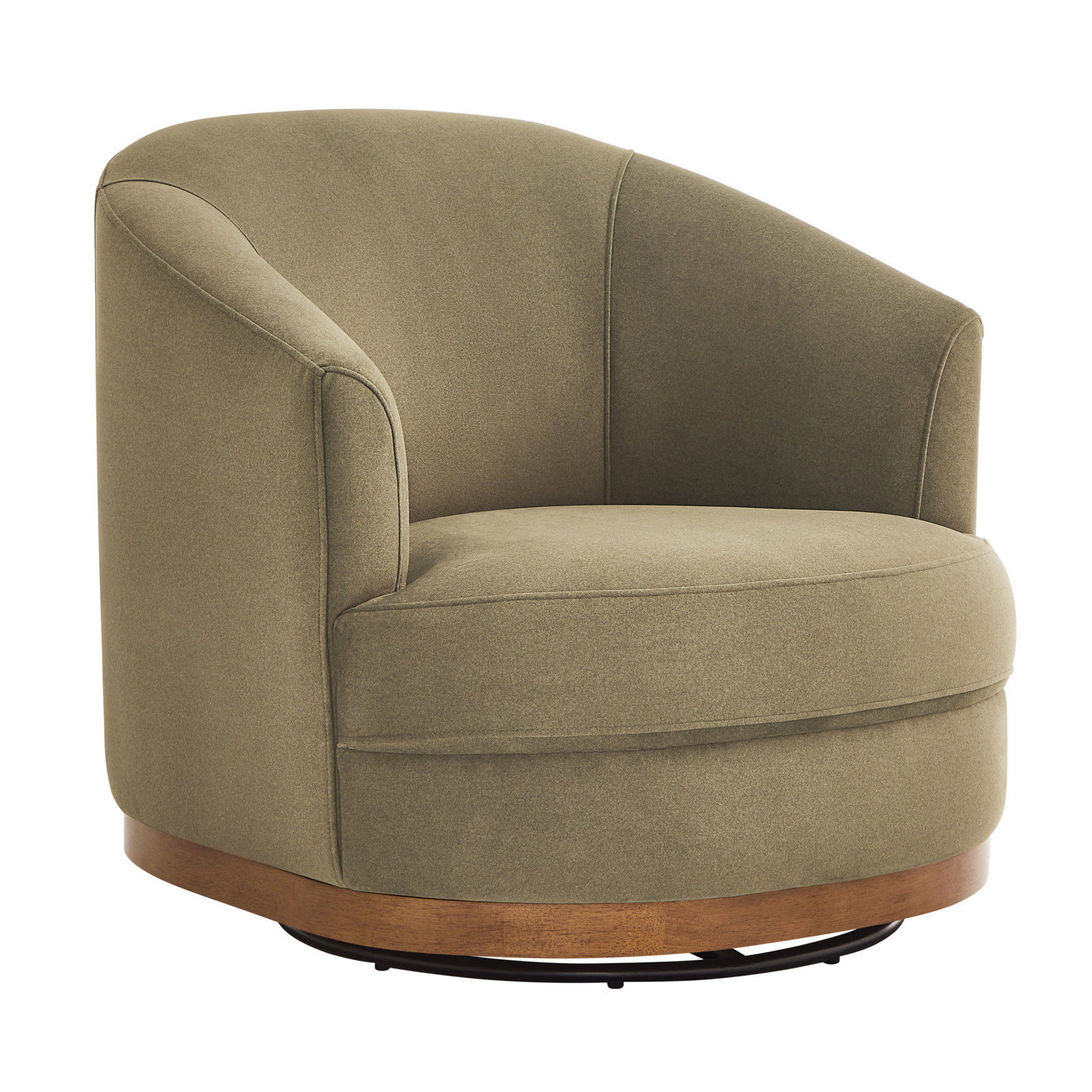Solay Upholstered Swivel Accent Chair, Moss Green