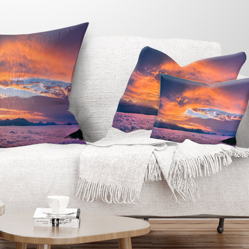 Coussin décoratif Bright Sunset, 12 po x 20 po, Rectangle