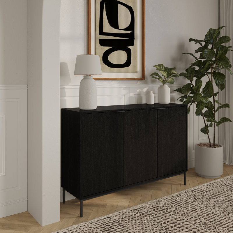 Connor 3-door Buffet In Black , Black