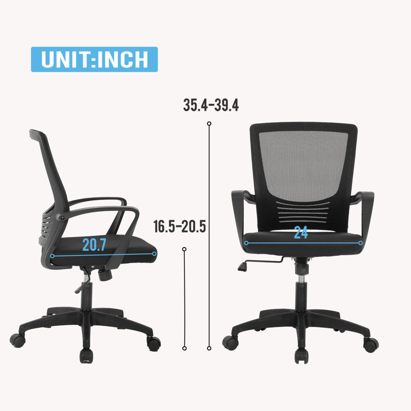 Office Chair Executive Computer Chair Swivel Rolling Office Desk Chiar Ergonomic Height Adjustable Office Chiar with Lumber Support Armrest for Home Office
